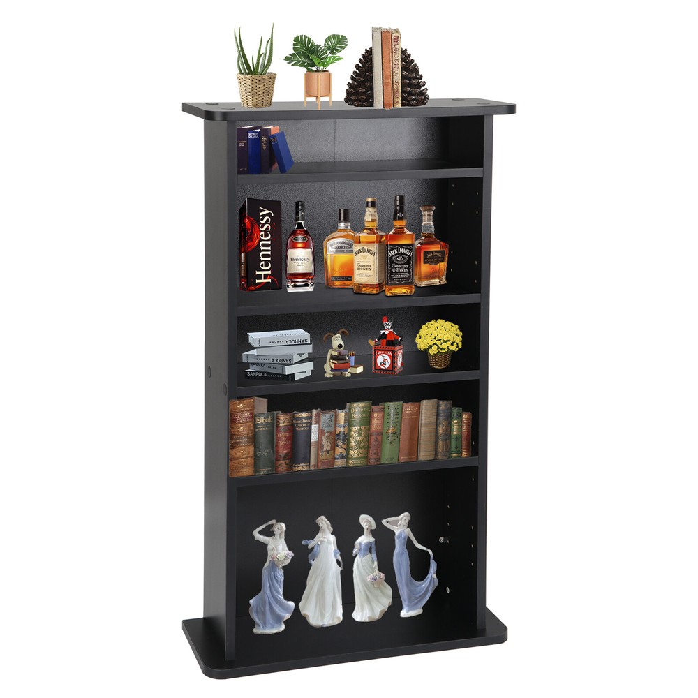 5 Layer Multimedia Storage Cabinet Rack Book Shelf Organizer Stand Audio Tower