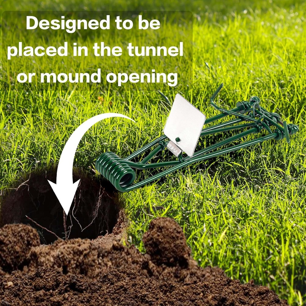 10 Pack Gopher Traps - Reusable Metal Gopher Trap, Easy Set Weather Proof Gopher