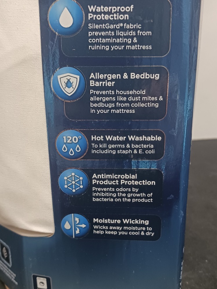 Maximum Mattress Protector White AllerEase Waterproof Washable Full Size