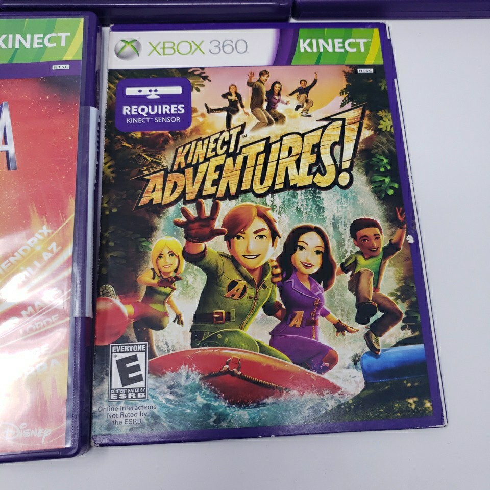 Xbox 360 Kinect Bundle - Sensor & 5 Games Cleaned and Polished Discs