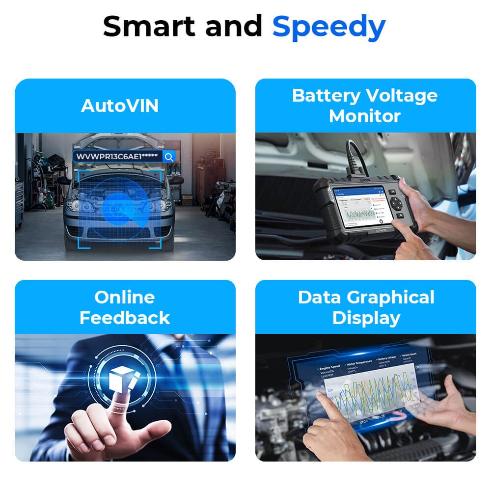 2025 TOPDON AD500 OBD2 Scanner Auto Diagnostic Tool Engine ABS SRS Code Reader