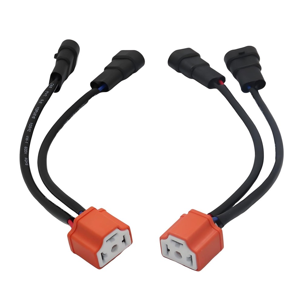 2Pack Headlight Bulb Conversion Plug and Play Wire Adapter Sockets...