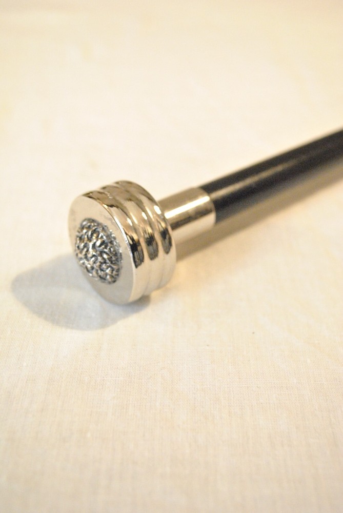 Antique Walking Stick Early 1900s Silver Handle 800