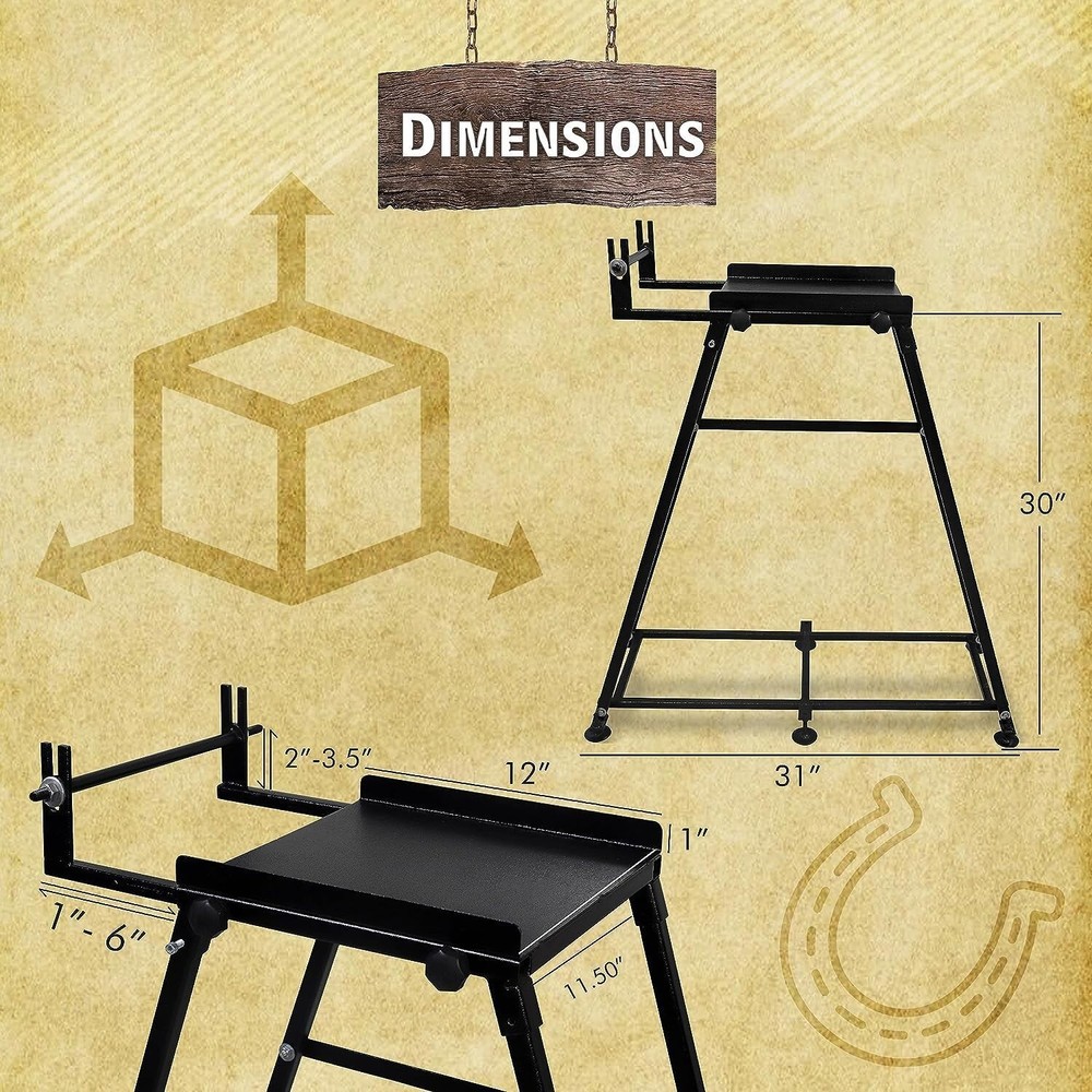 Blacksmith Forge Kit Stand - 12" - Forge Starter Kit Stand For All Single Burner