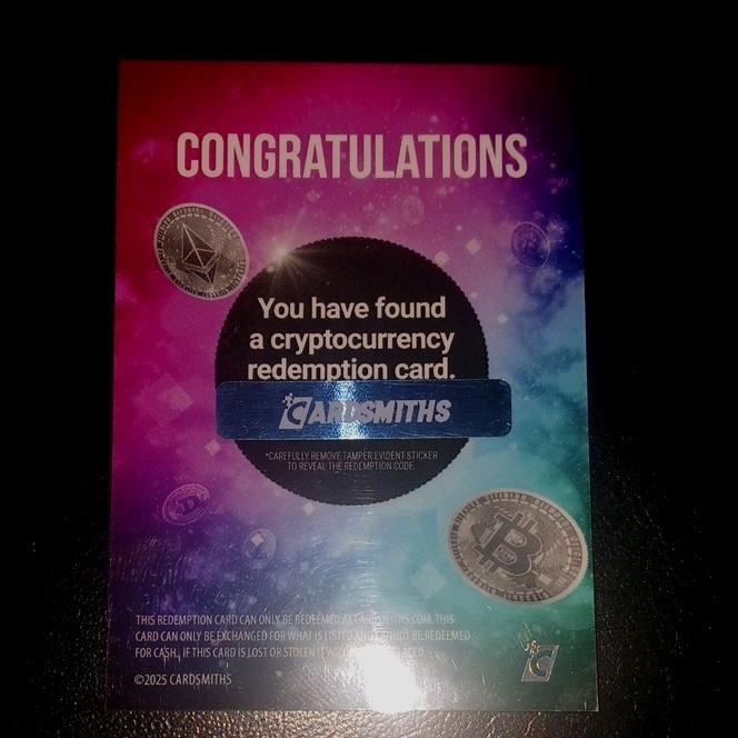 cardsmiths bitcoin redemption card