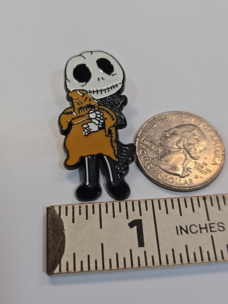 Jack Skellington With Oogie Boogie Toy Lapel Pin
