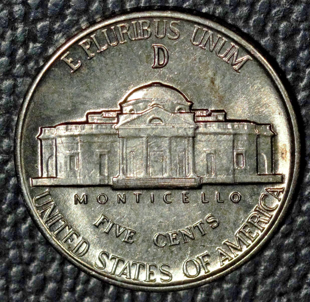 1943-D Jefferson Nickel, Gem BU, Raw