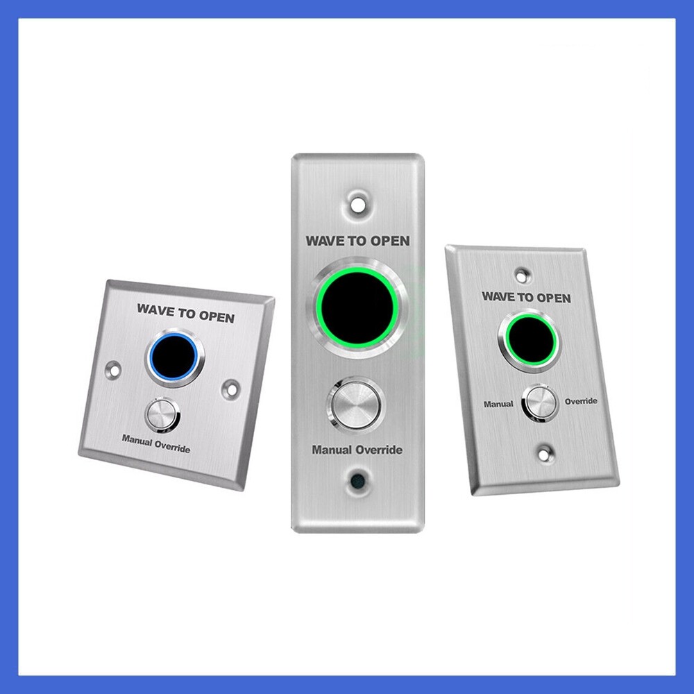 Dual Button Infrared Touch Free Sensing Self Reset Access Control Button