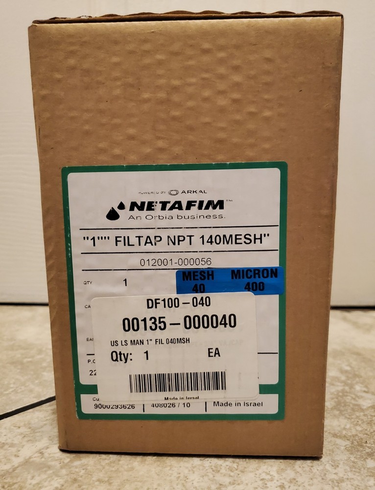 Netafim 140 Mesh Disc Screen Filter 1" DF100-040- New