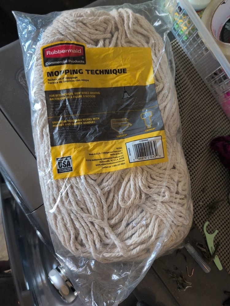 Rubbermaid #24 Looped End Mop Head Refill Replacement Floor Cleaner String Yarn