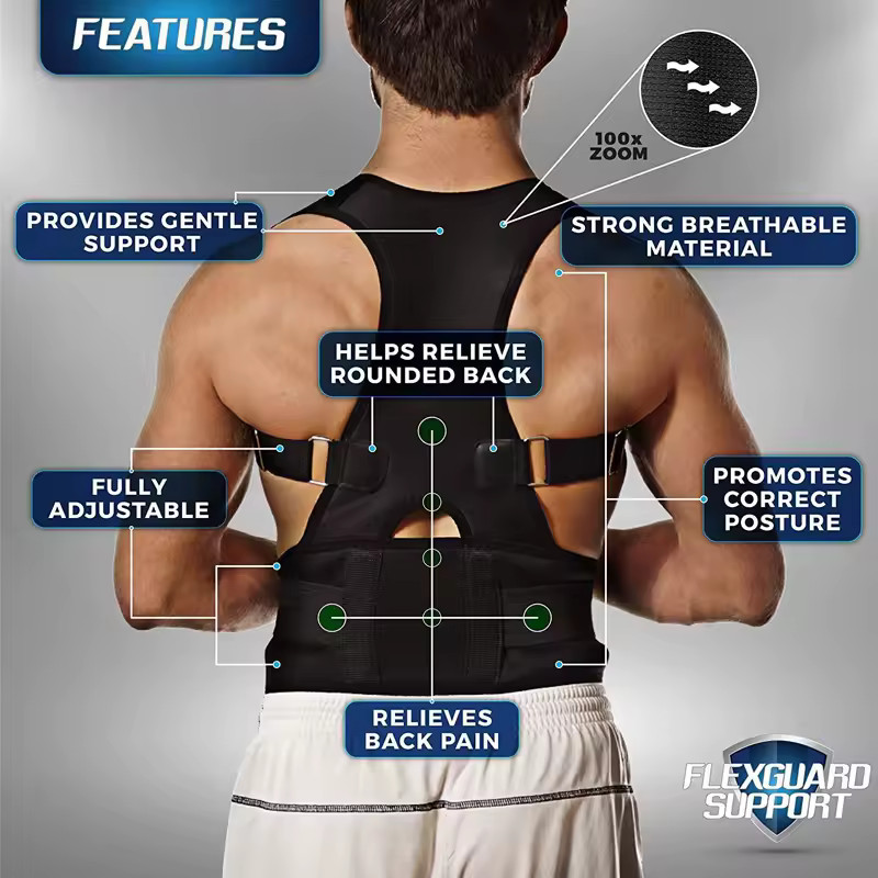 Adjustable Posture Corrector Shoulder Support Belt for Men & Women