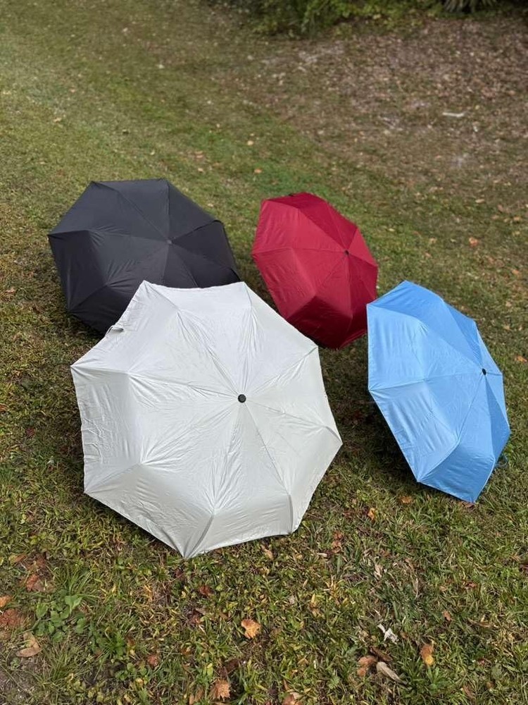 Full Automatic Three-Fold Umbrella – Windproof, Waterproof, Compact Sky Blue