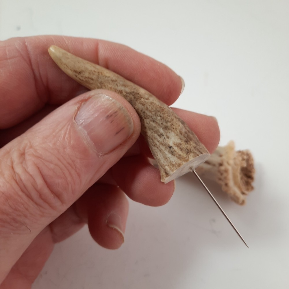 2 Whitetail Antler Dubbing Needle Fly Tying Tools