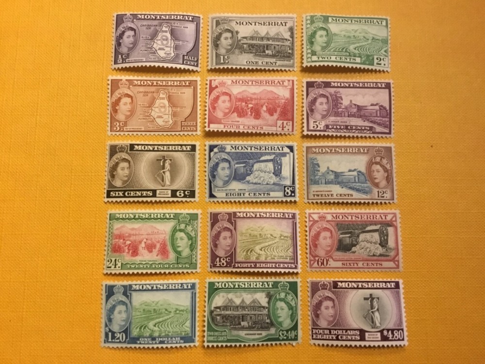 MONTSERRAT  QEII 1953 SET MH