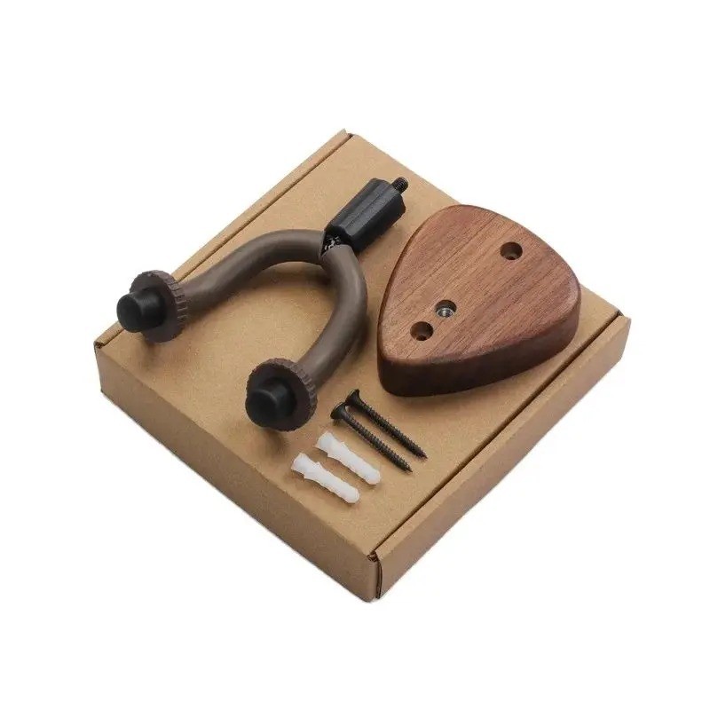 Walnut Guitar Wall Mount Hanger Holder Hook Adjustable Universal Stand