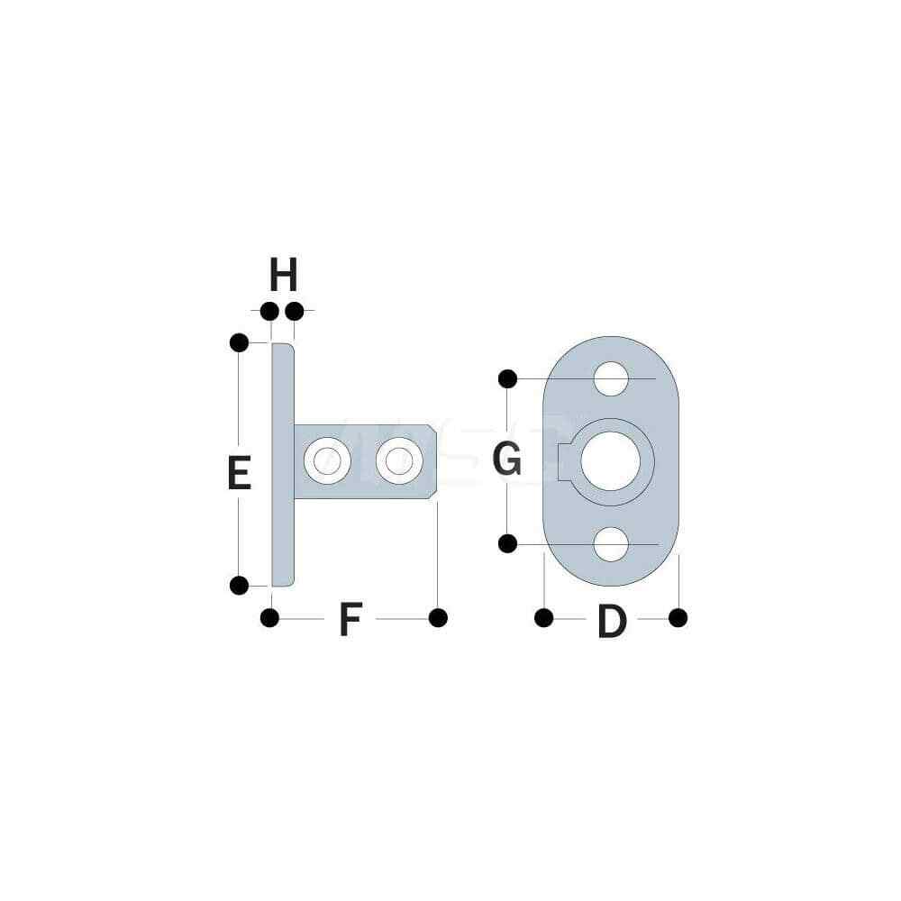 Kee Galvanized Pipe Railing Flange Fitting for 1-1/2" Pipe, 1 Piece