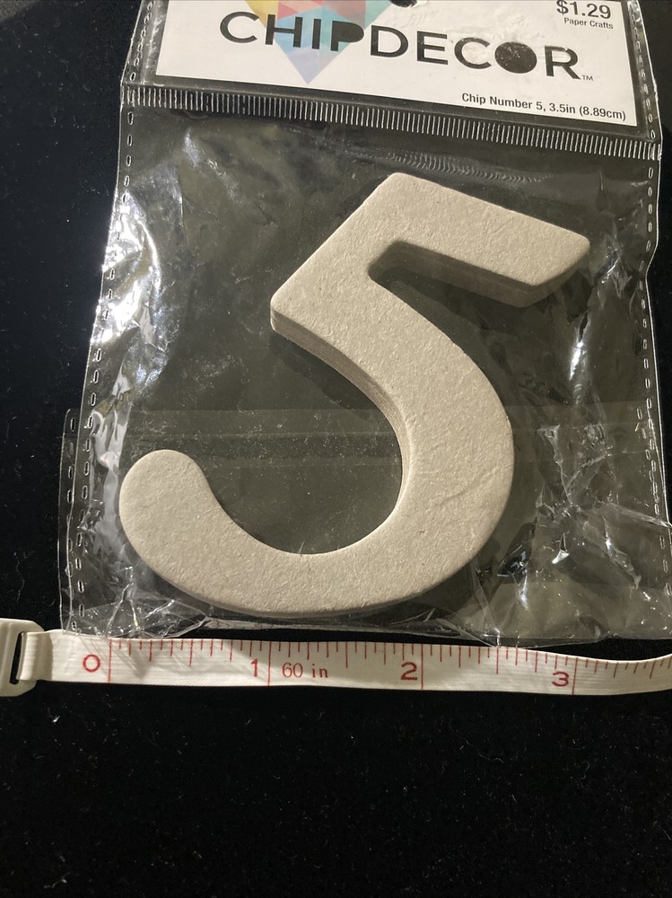 Chipdecor Chip Number 5 - 3.5” (8.89cm)
