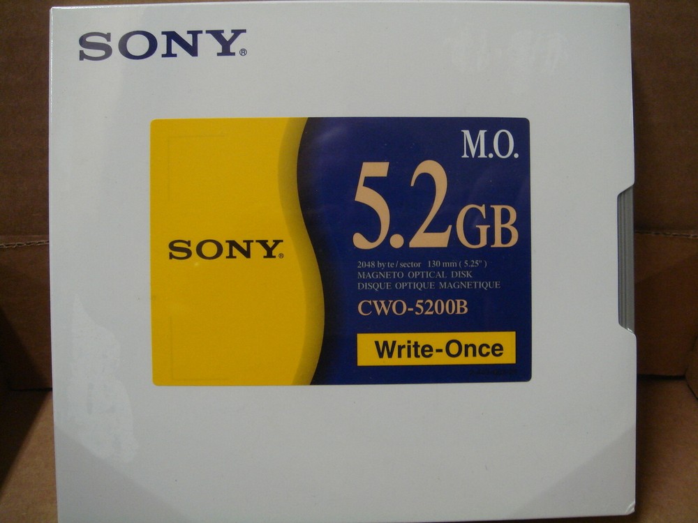 NEW Sony CWO-5200B Write Once 5.2GB 5.25" MO OPTICAL DISK
