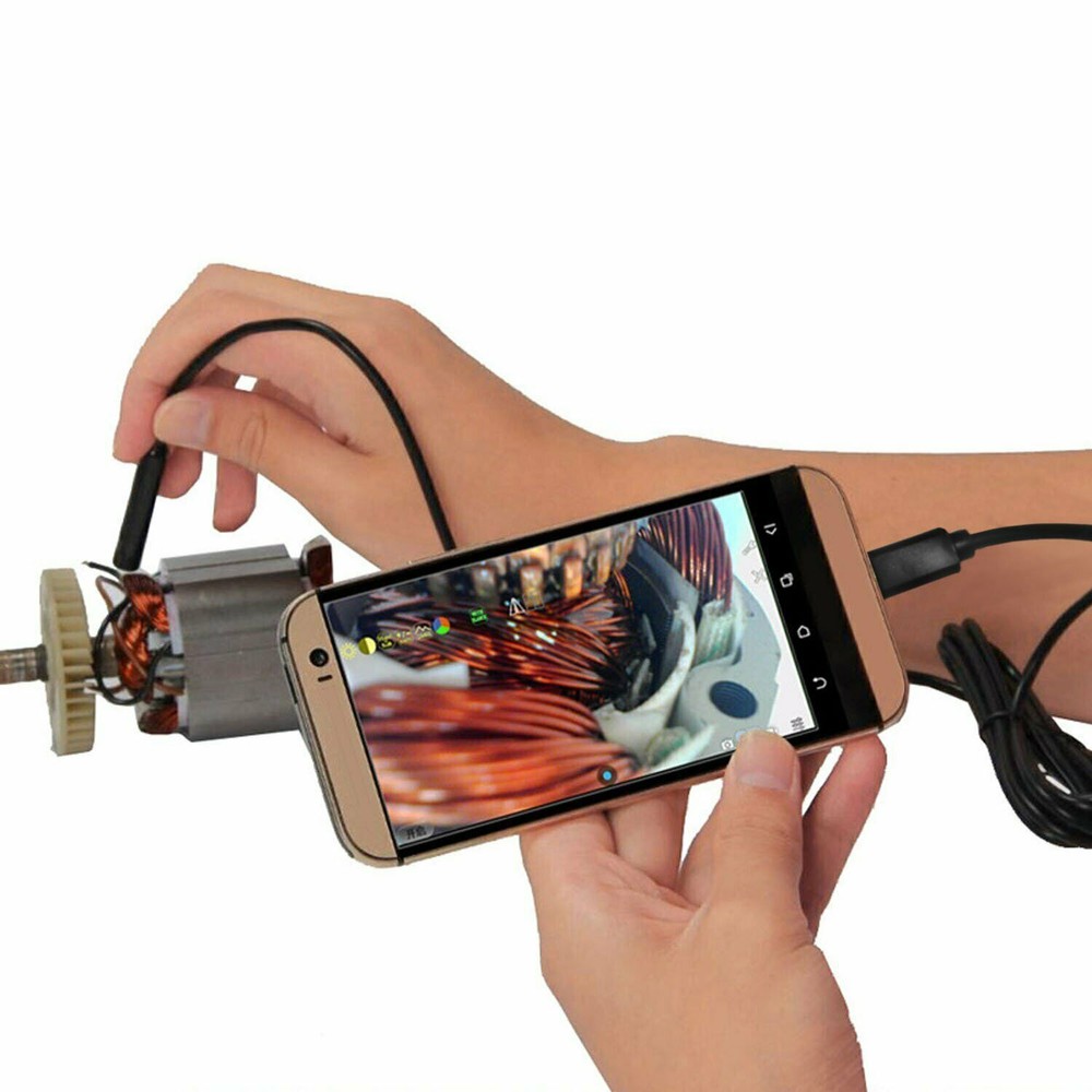 5M Snake Endoscope Borescope 7mm Inspection Camera Scope For Phone USB Type-C
