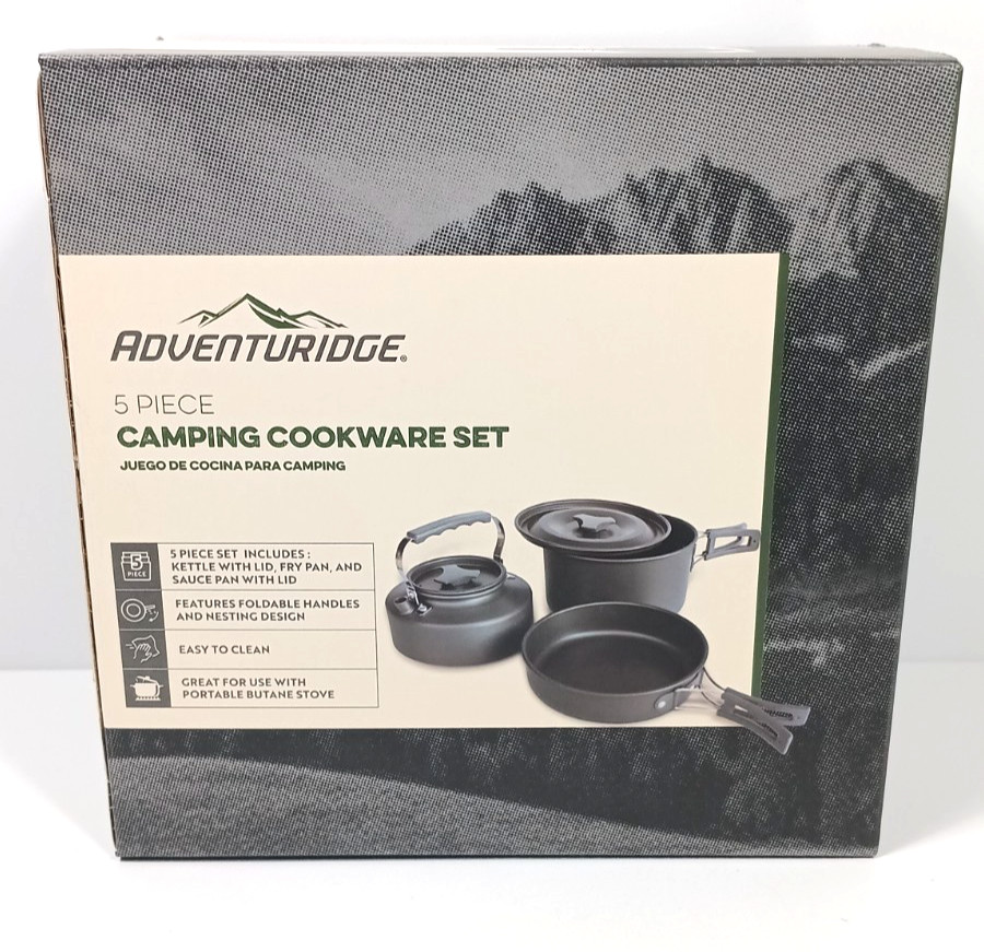 Adventuridge 5 Piece Collapsible Camping Cookware Set
