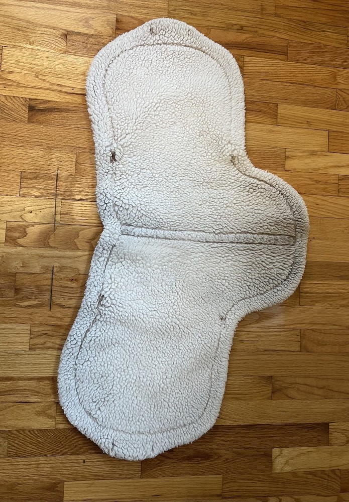 White Fitted English Saddle Pad - Courbette