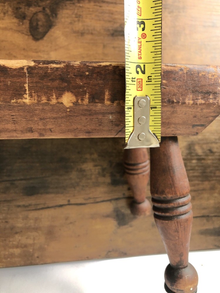 Rare 19th C. Shaker Rectangle Foot/Step Stool/Rest Button Feet Original Surface