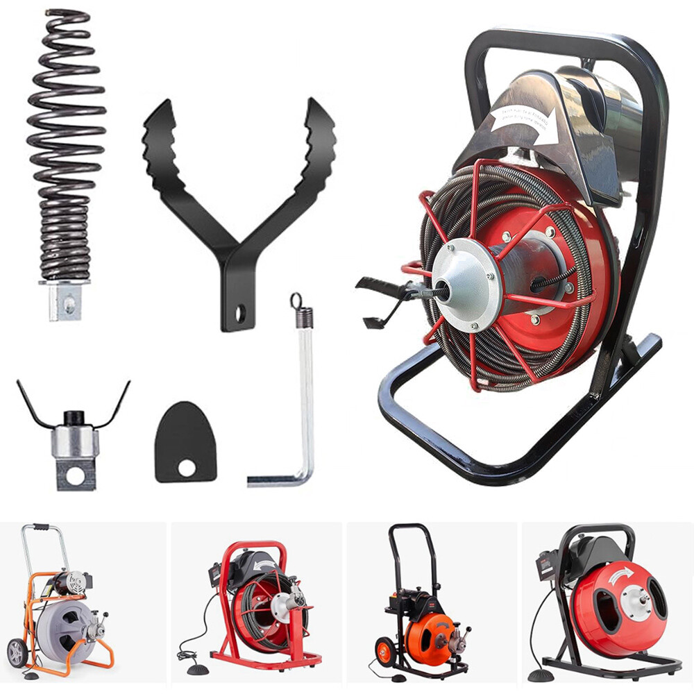 4- Piece Set SEWER SNAKE AUGER BITS DRAIN CLEANER BITS CUTTERS Pipe Tools Kit  ↲