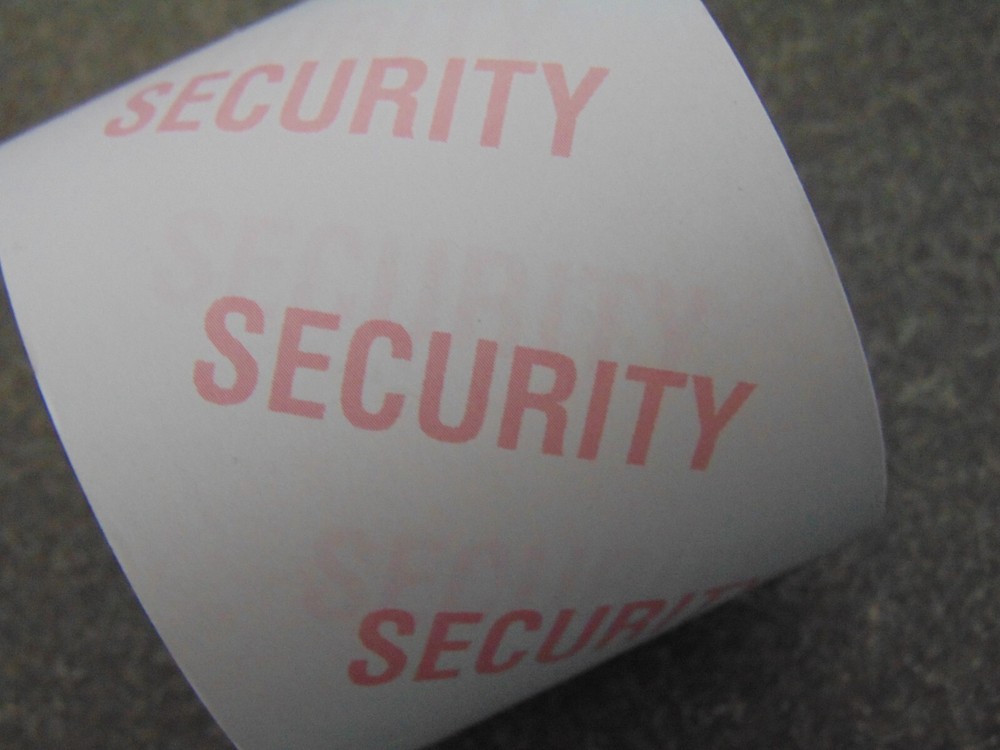 12 PACK of High Security Thermal Printer Paper. One Side Security. * RARE FIND *