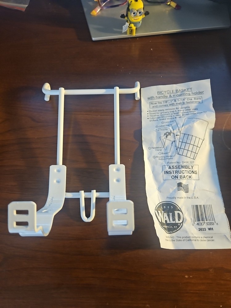 Wald Replacement Bicycle Basket Holder - 3033 (White)