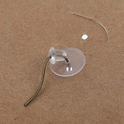 200 Pcs Clear Disc Pads to Stabilize Earrings, Plastic Discs for Earring Backs