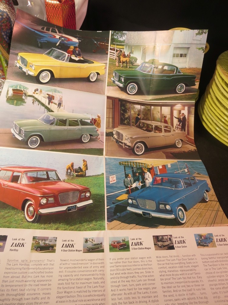 Original 1960 Lark Studebaker Fold Out Sales Brochure
