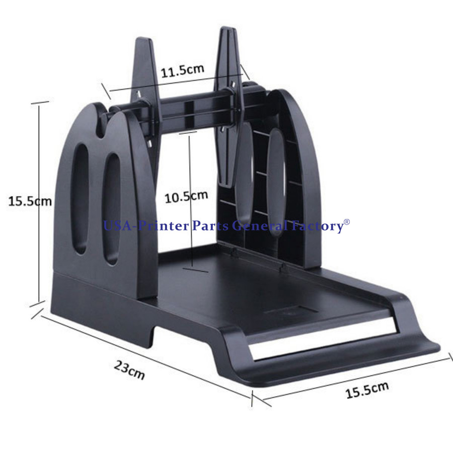 External Barcode Printer Paper Stand Stent For Zebra Argox TSC Datamax -Black