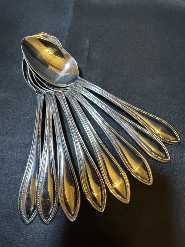Towle Stainless Tuscan Bead 8 Teaspoons