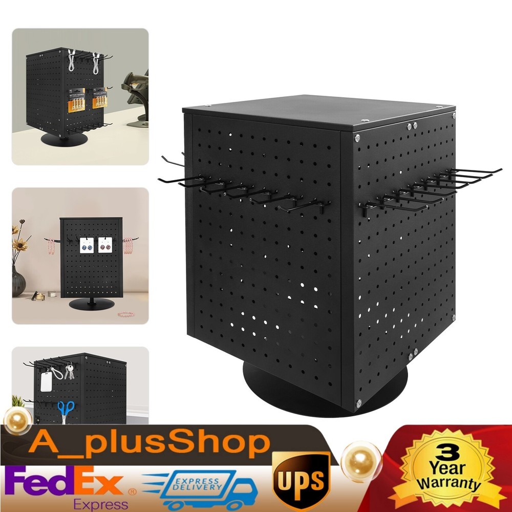 Pegboard Rotating Display Stand 4 Sided Spinning Peg Board Display Peg Board USA