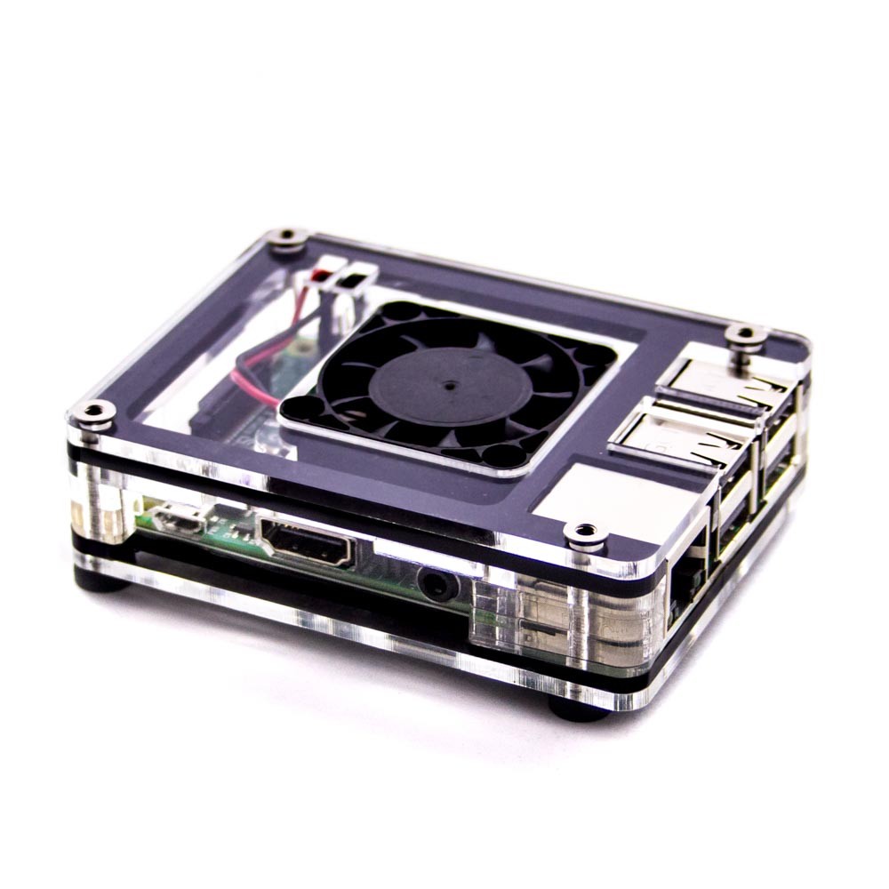 Zebra Classic Interior Fan Case – Raspberry Pi 3 B+ ~ Color Options
