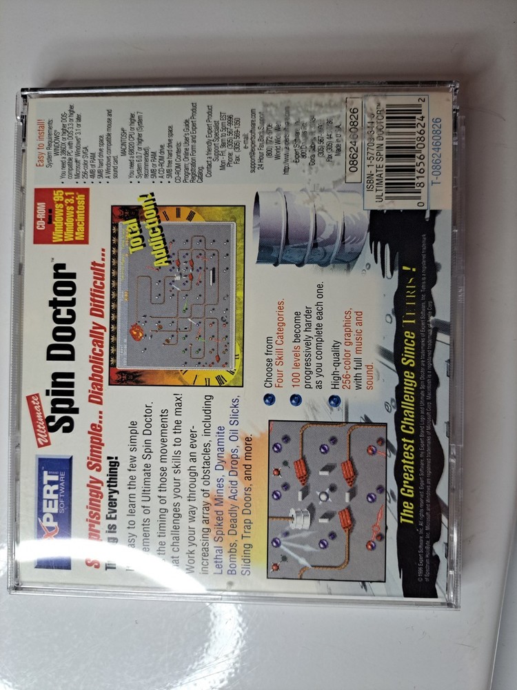 ULTIMATE SPIN DOCTOR Expert Software Game Windows 3.1/95/Mac CD-ROM Game 1997