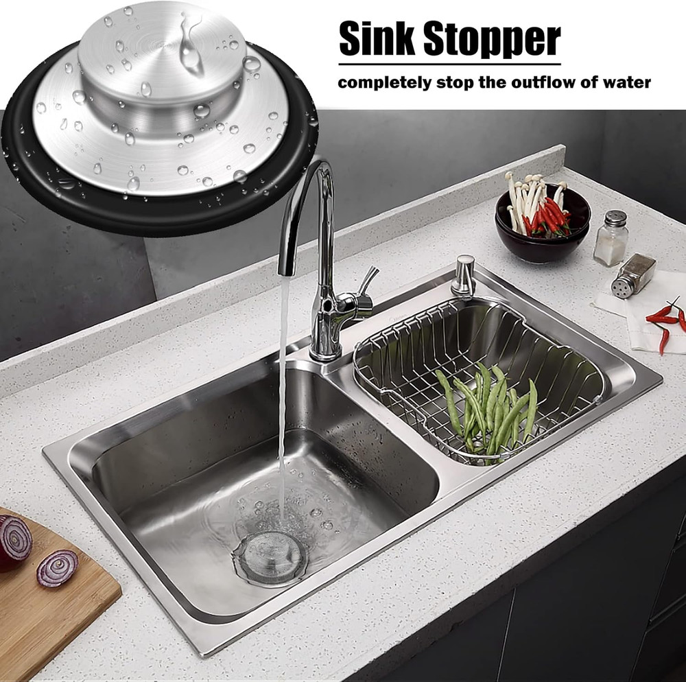 3.35" Stainless Steel Sink Stopper � Garbage Disposal Plug for Insinkerator
