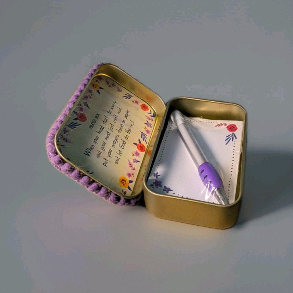 Note Box with Notepad Pen and Inspirational Message Memo Pad