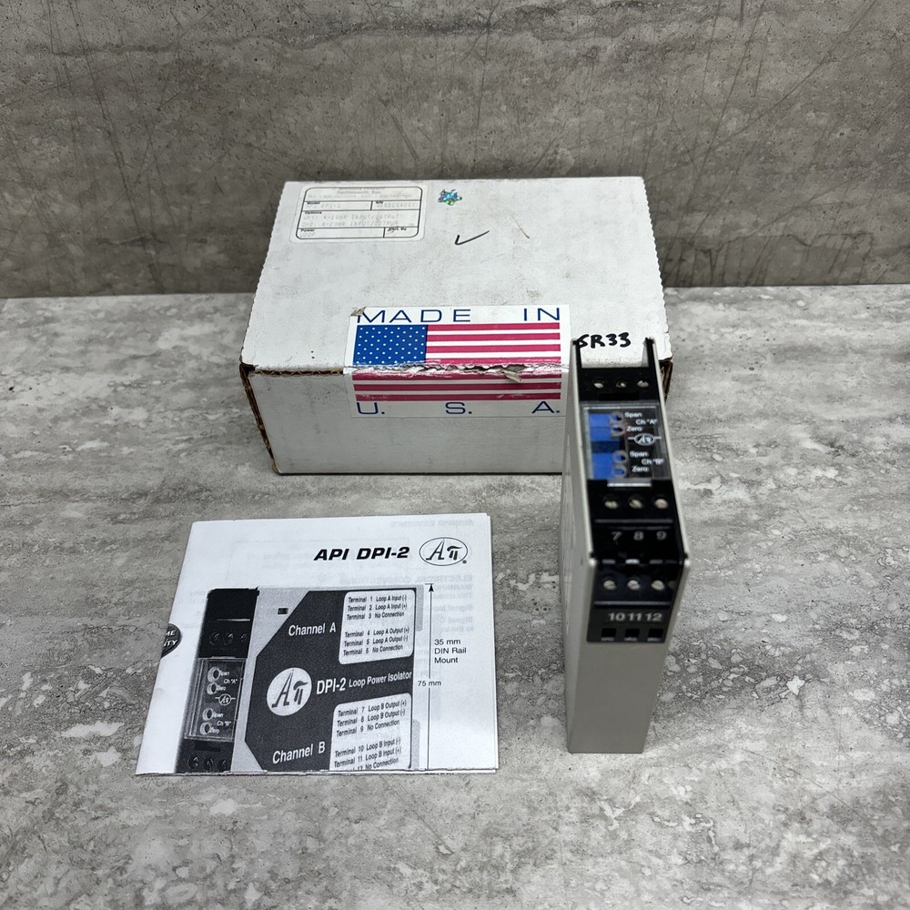 API Absolute Process Instruments DPI-2 Loop Powered Isolator, Untested