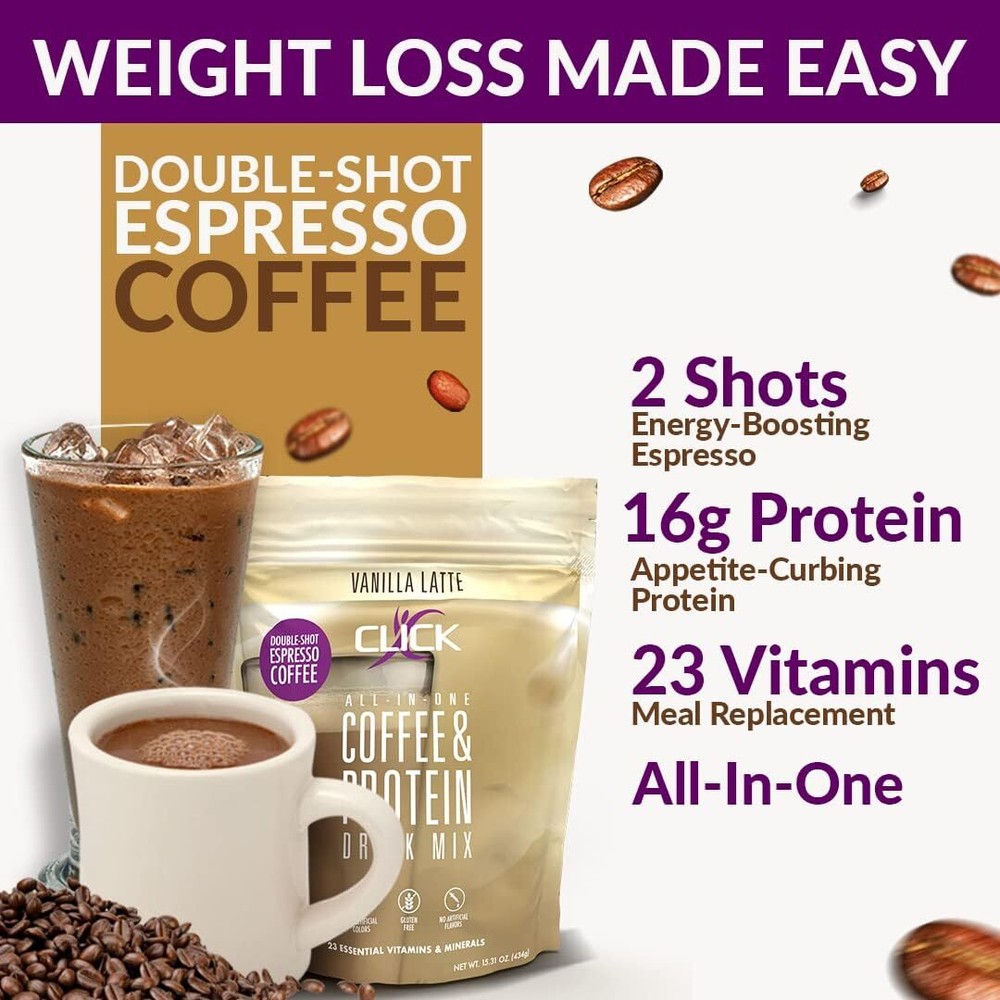 Click Coffee & Protein Powder Bag - Vanilla Latte