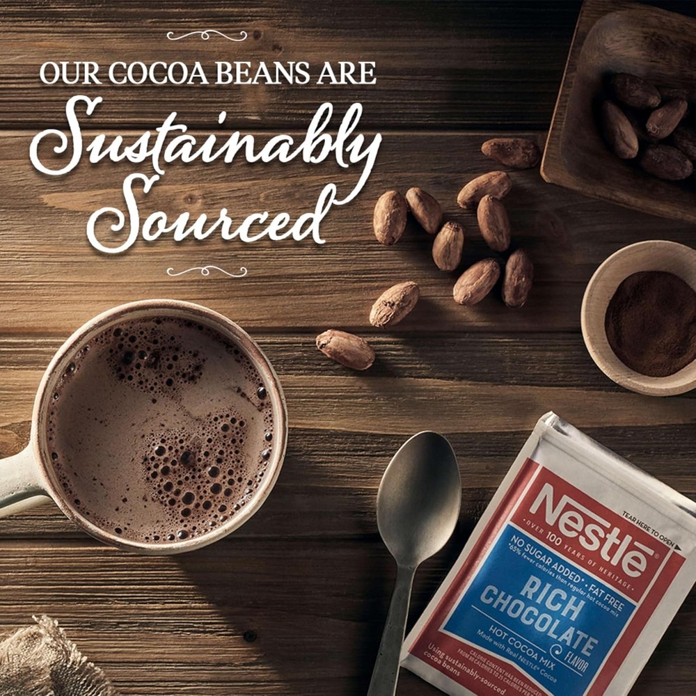 30 Pack No Sugar Added Hot Chocolate Mix Packets