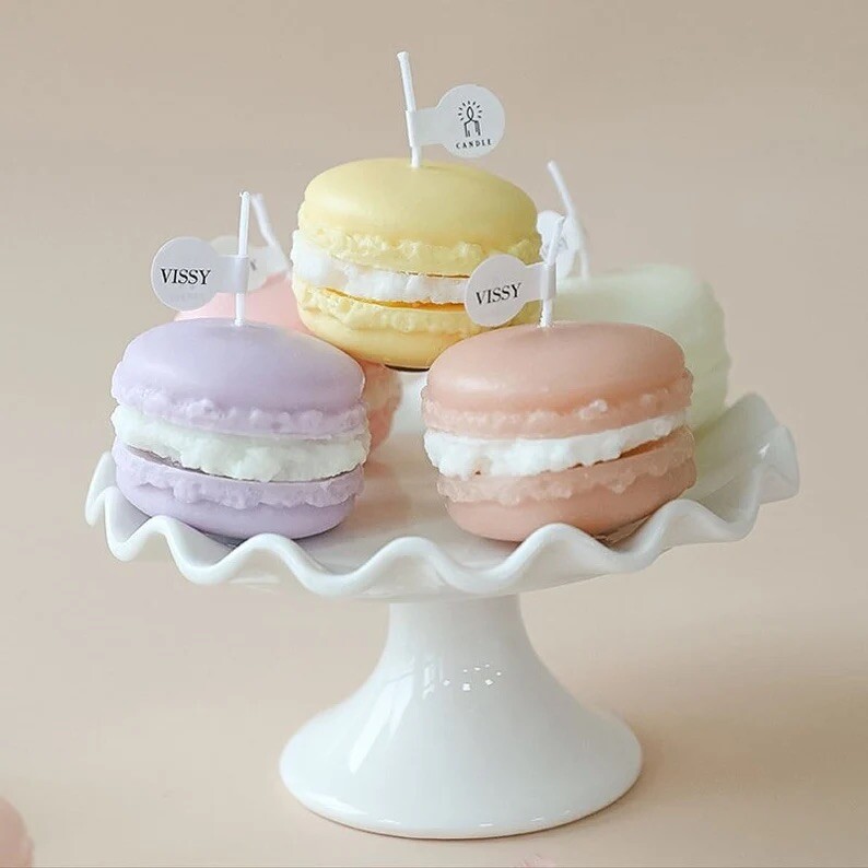 Set Of 3 Macaron Candles