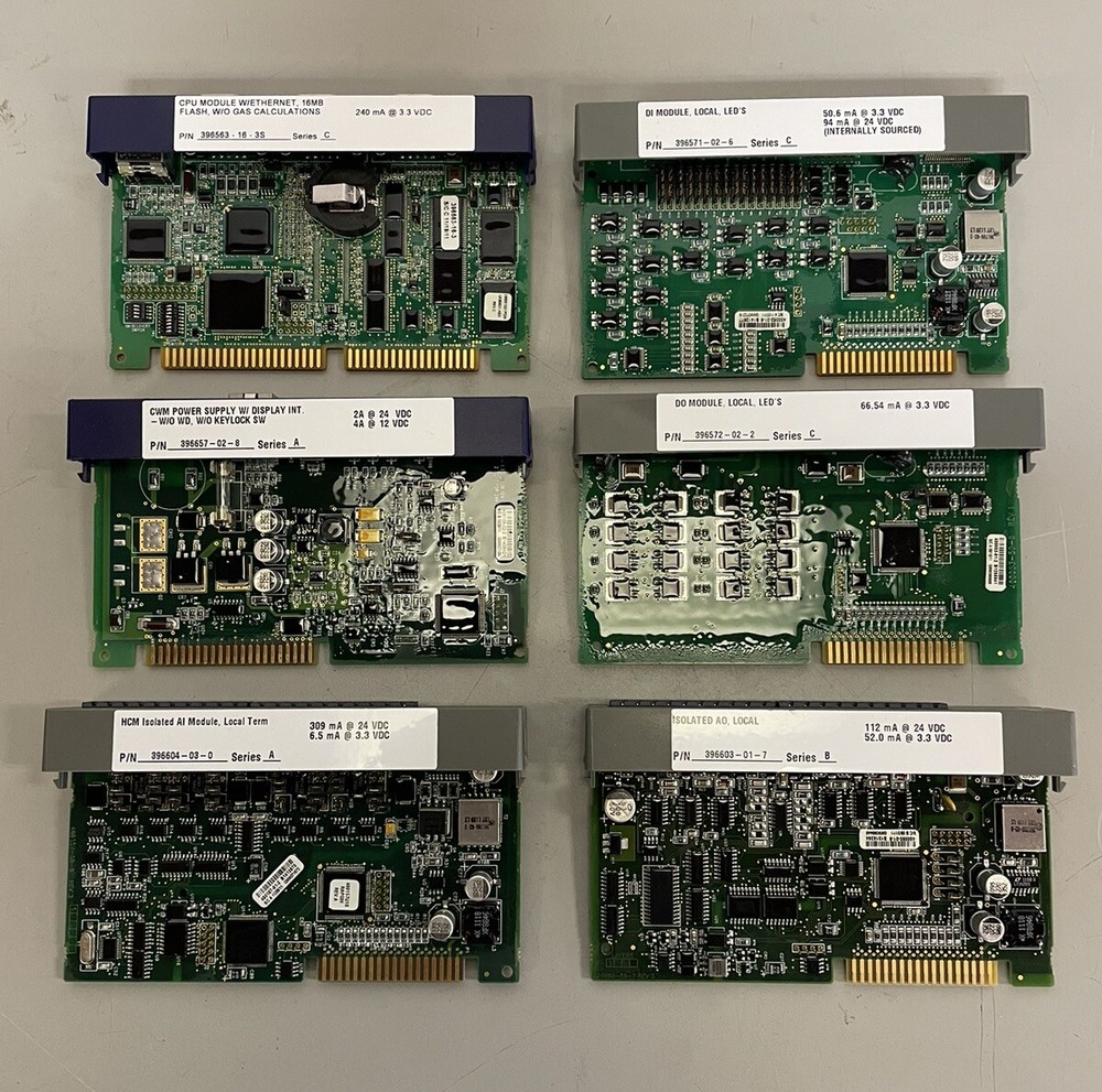 Bristol Control Micro Chassis 396560-01-6 Series B + 6 Modules (UNTESTED) NO Key