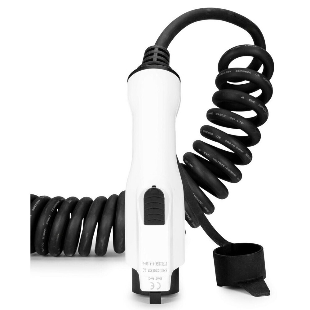 Spiral Charging Cable Type 2 - Type 1 - (32A, 1 Phase, 6.6KW)