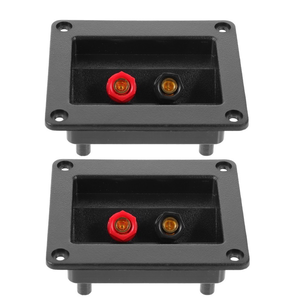 2 Pcs Subwoofer Terminal Cup Square Speaker Plate Connector Binding Post