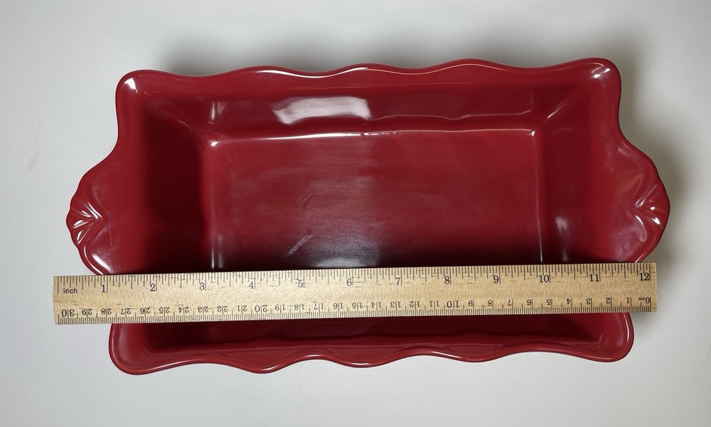 Princess House Pavillion Berry Red 12” Rectangular Baker