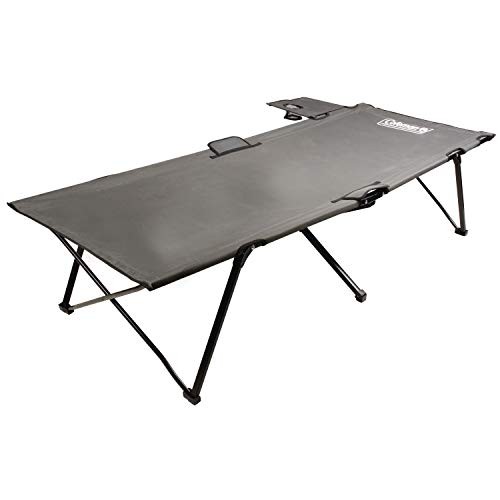 Pack-Away Big ‘n Tall Camping Cot with Removable Side Table, Extra Wide Cot
