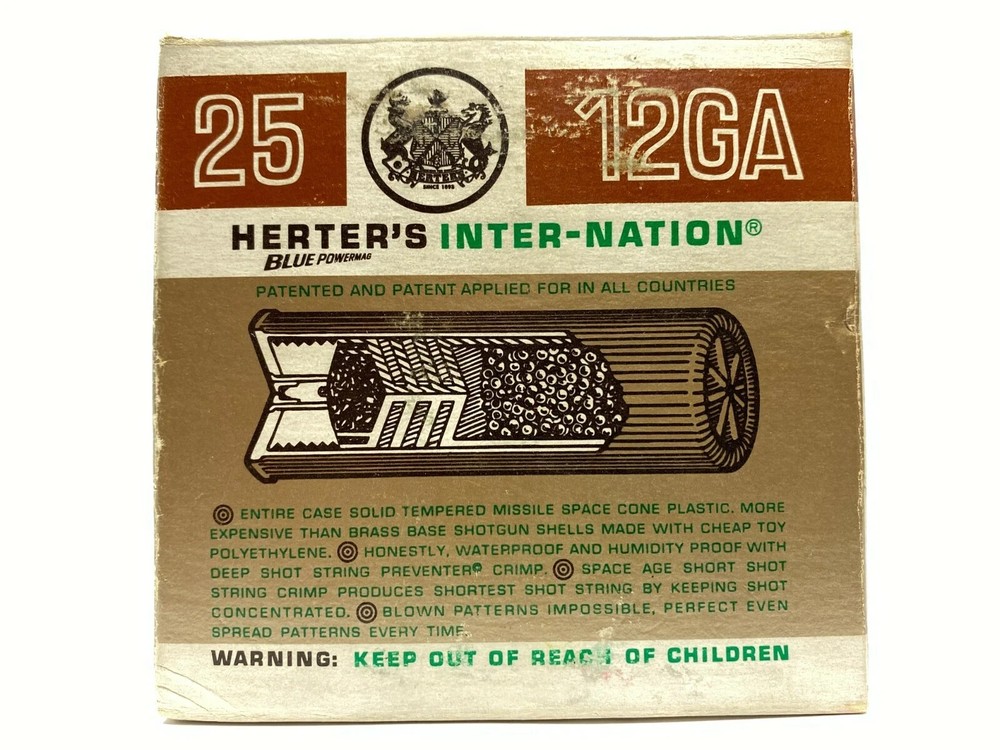 EMPTY Inter-Nation Blue Powermag 12 Ga Extra Long Range Box NO AMMO