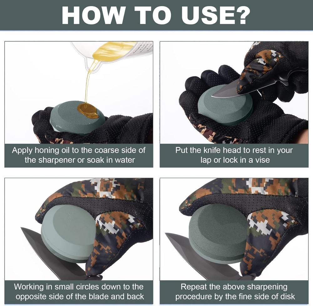 2 Pcs Axe Sharpener Multipurpose Axe Hatchet Sharpening Stone Whetstone Blade an