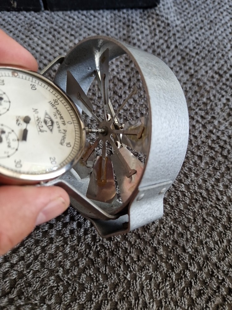 Vintage USSR Soviet Handheld Anemometer Wind Speed Meter